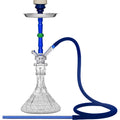 Blue Stem with Clear Crystal Base Hookah #color_Blue