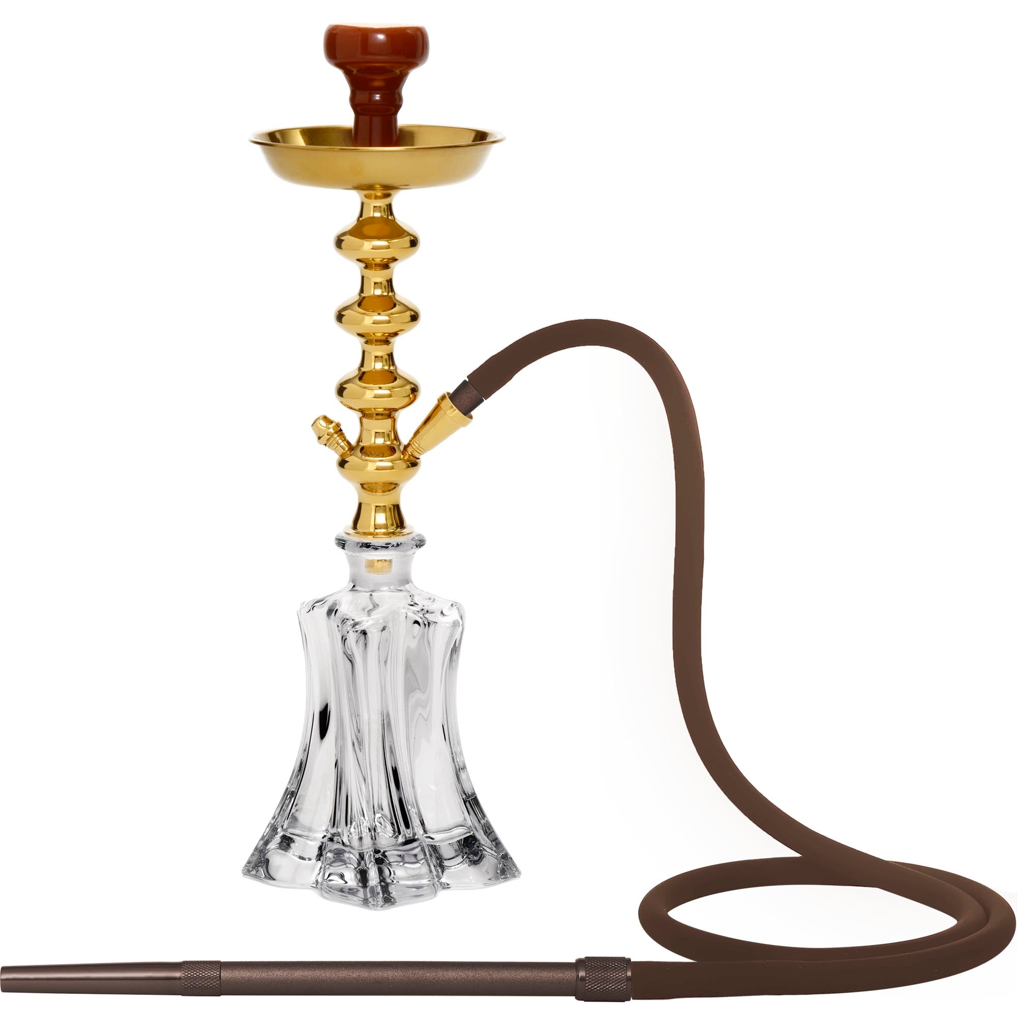Brown and Gold Crystal Hookah Quadrus